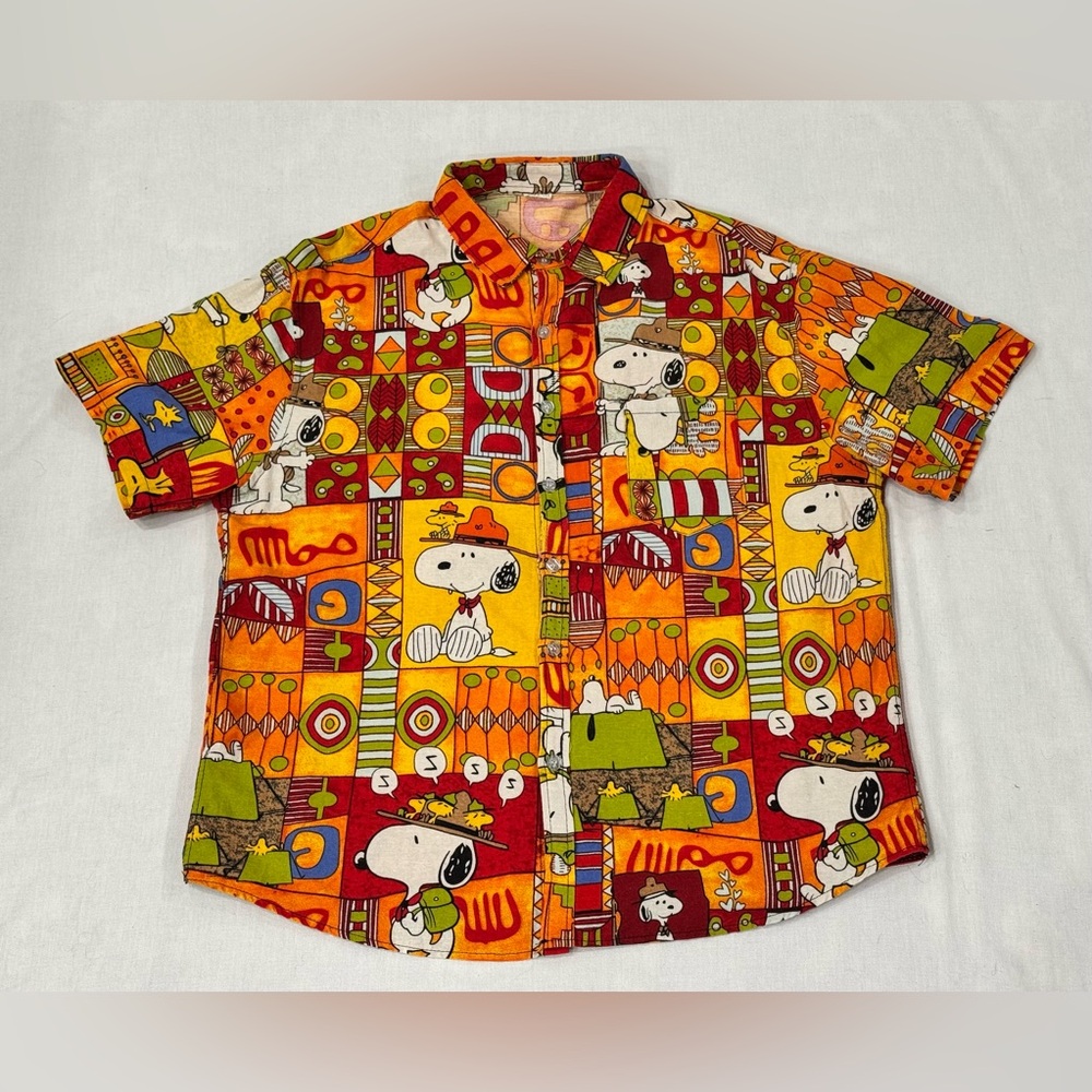 Vintage Snoopy Peanuts Shirt button down